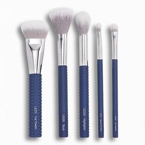 NEW cheek and eye brush set in denim blue